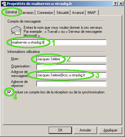 Vérifier les propriétés générales