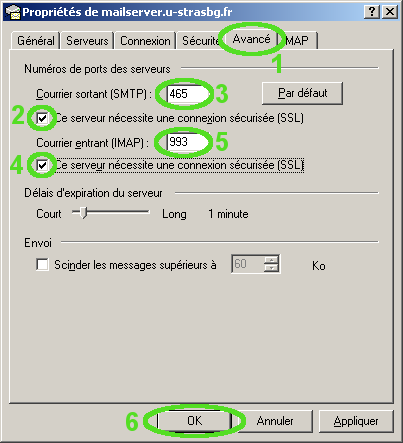 Configuration des ports et chiffrement