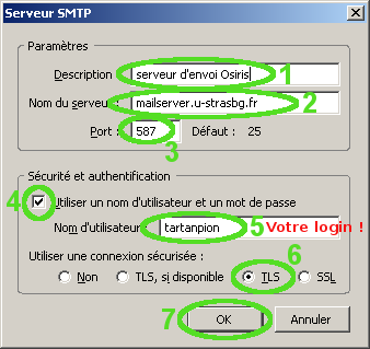 Vérifier le serveur SMTP
